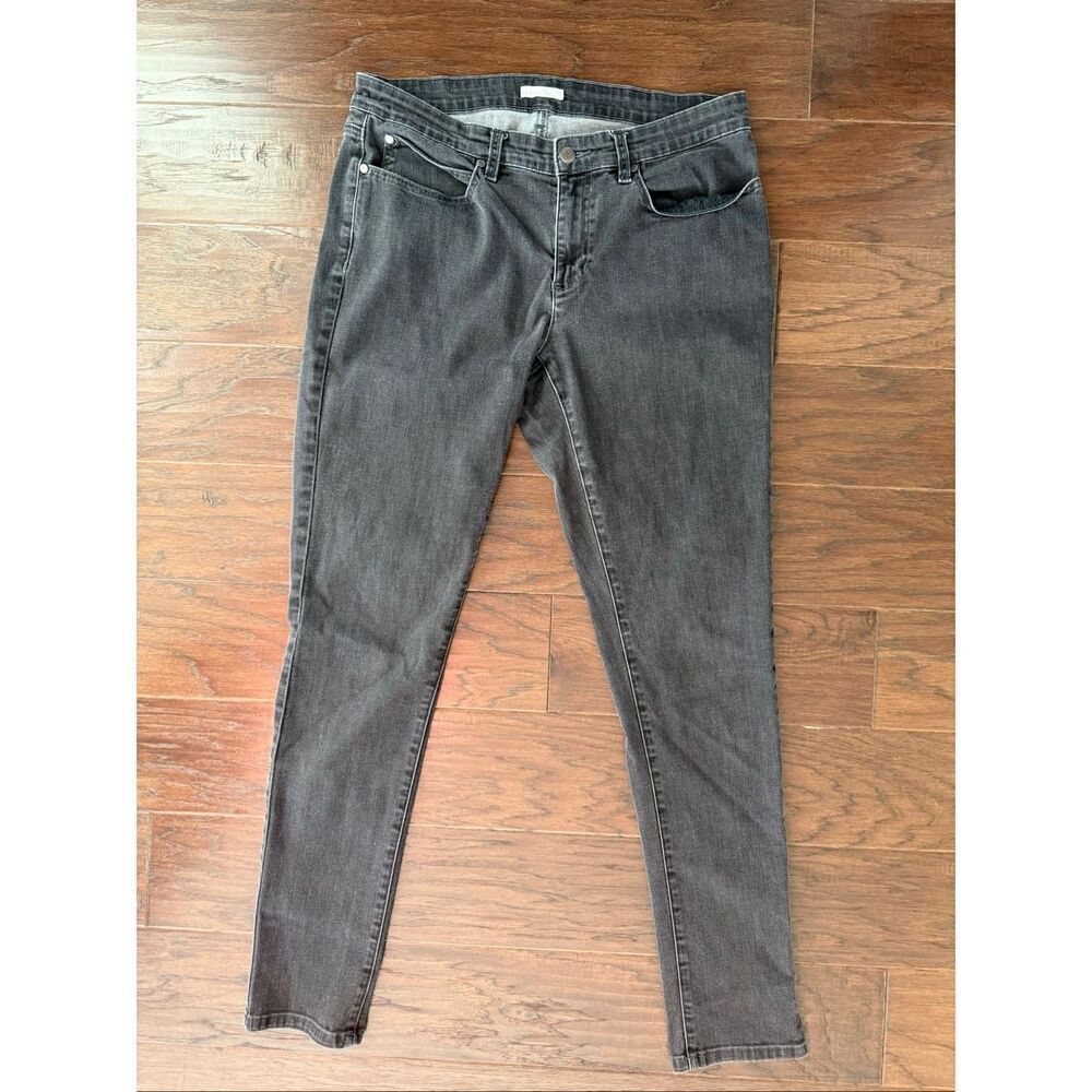 Eileen Fisher Stretch Denim Black Gray size 12